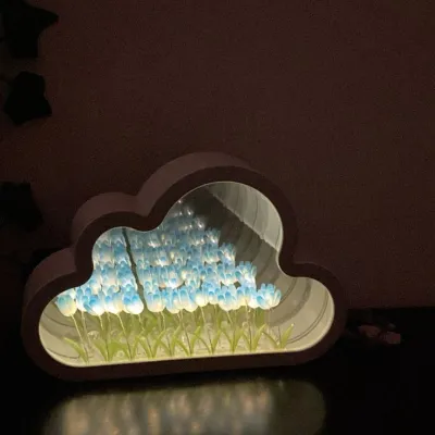 DIY Infinity Tulip Mirror Lamp Cloud_img_3