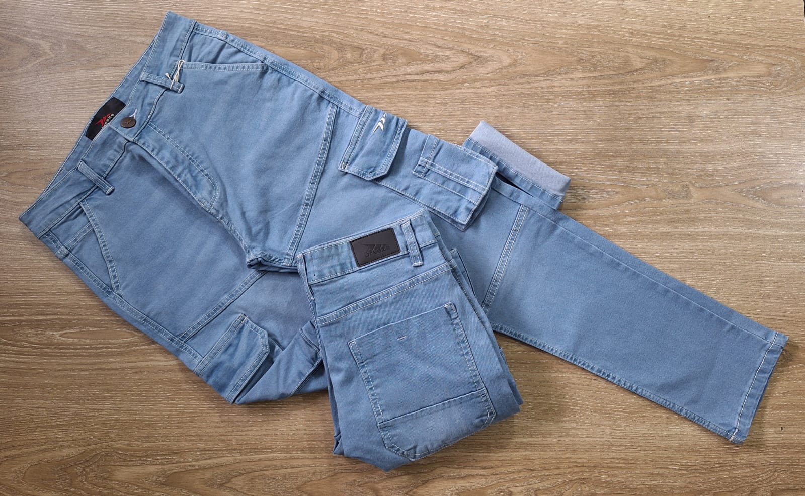 Premium 7 Pocket Jeans Cargo ( Light Blue)_img_1