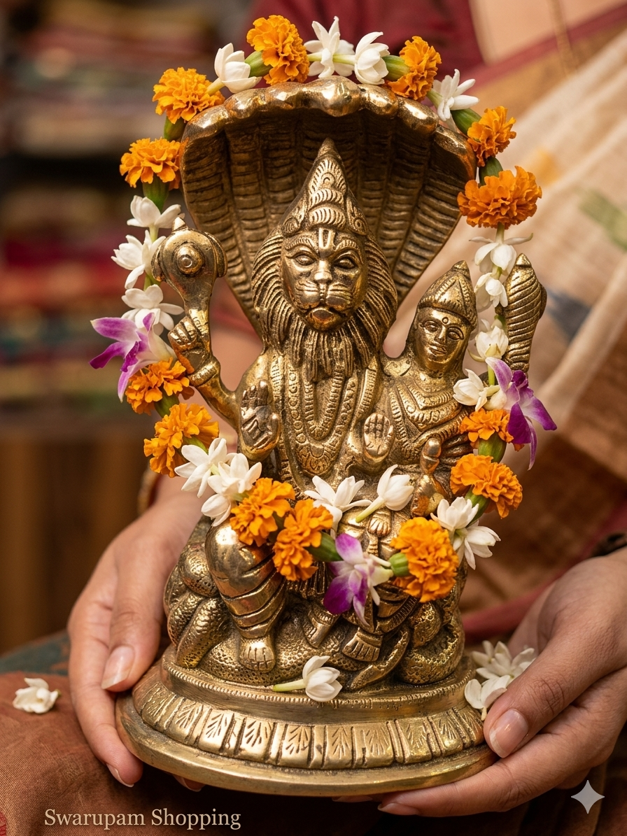 পিতলের নৃসিংহদেব - Image 1