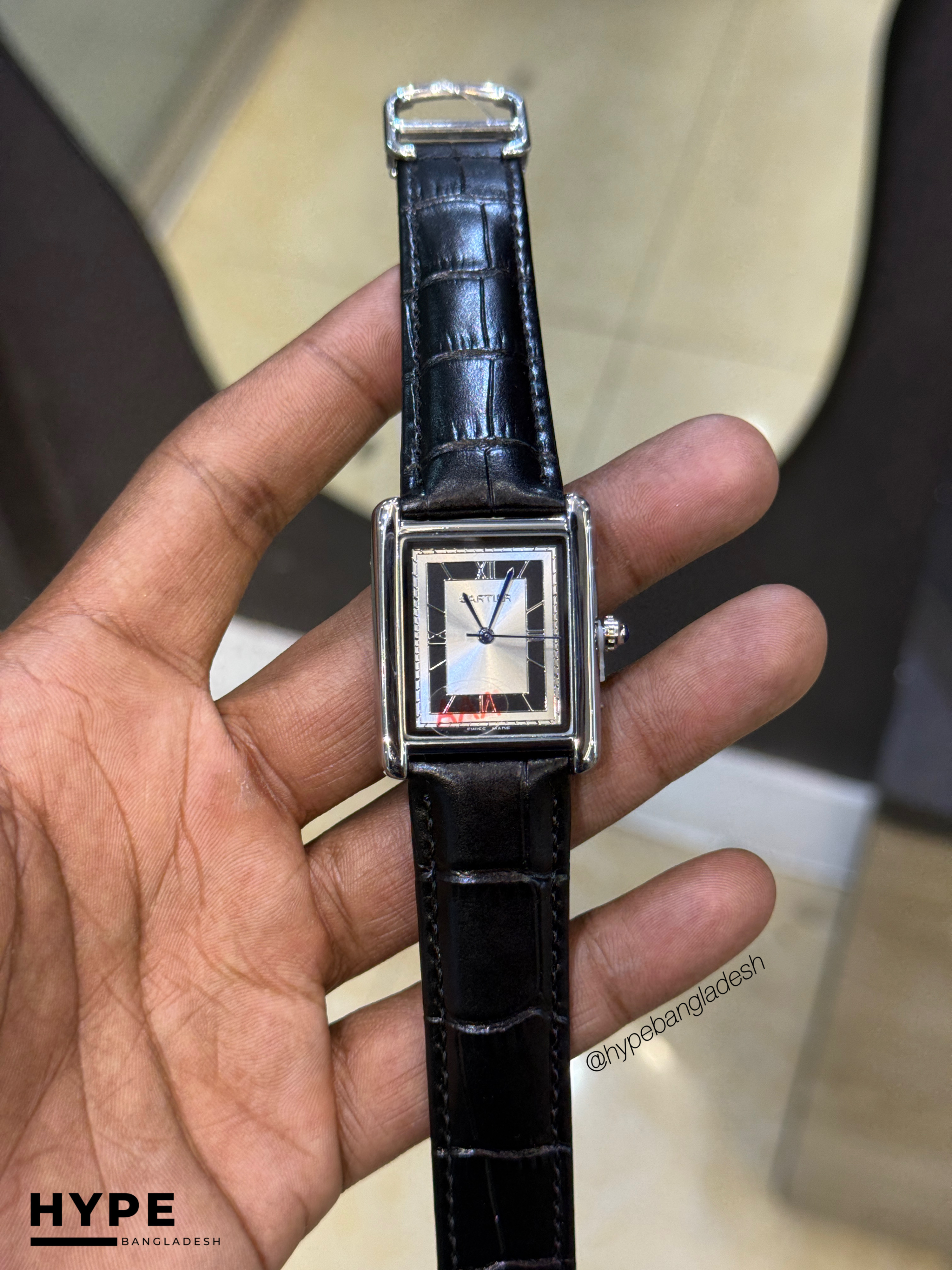 Cartier Tank Watch Model-2 (Black)