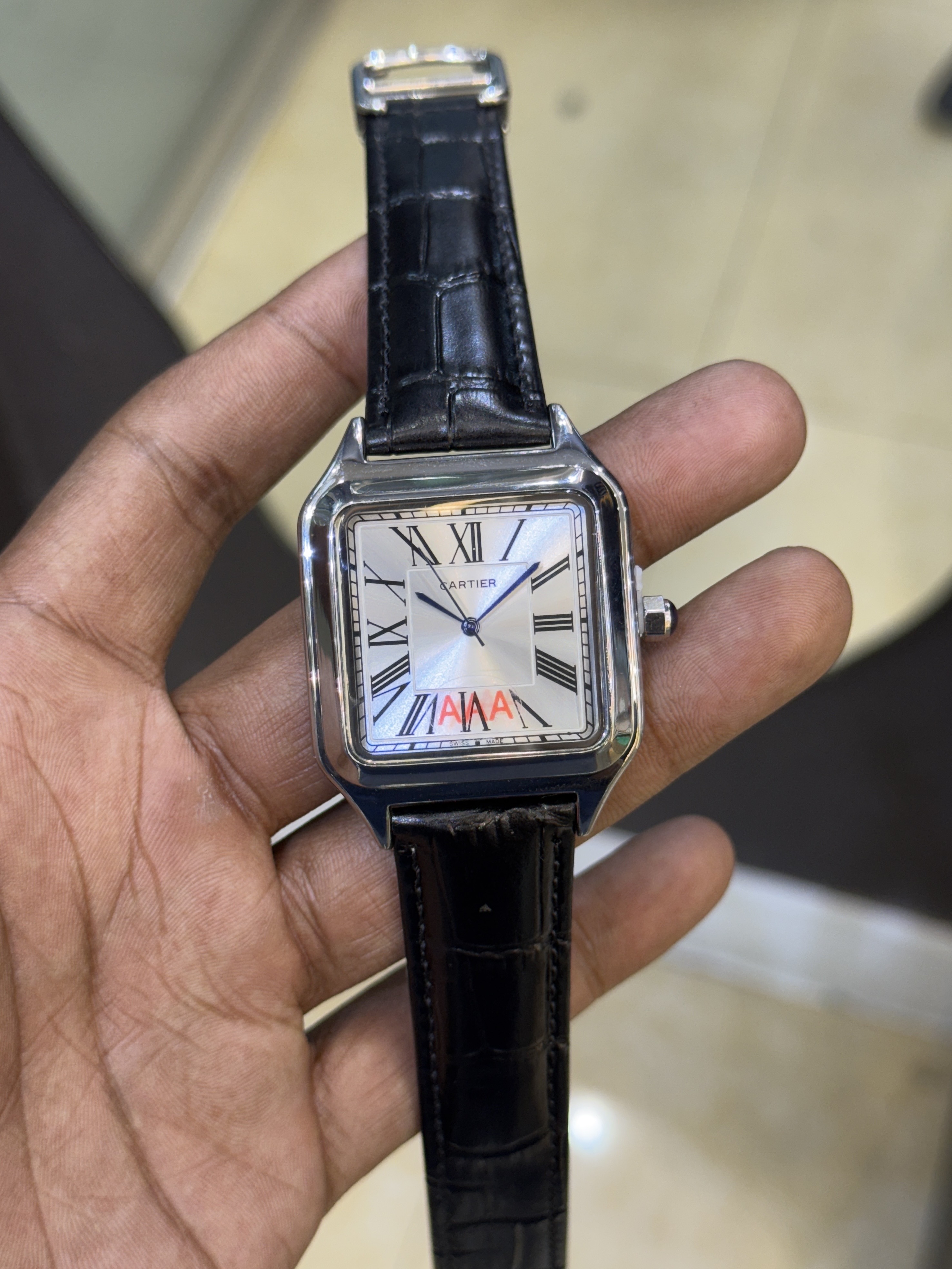 Cartier Square Santos Watch (Black)_img_3