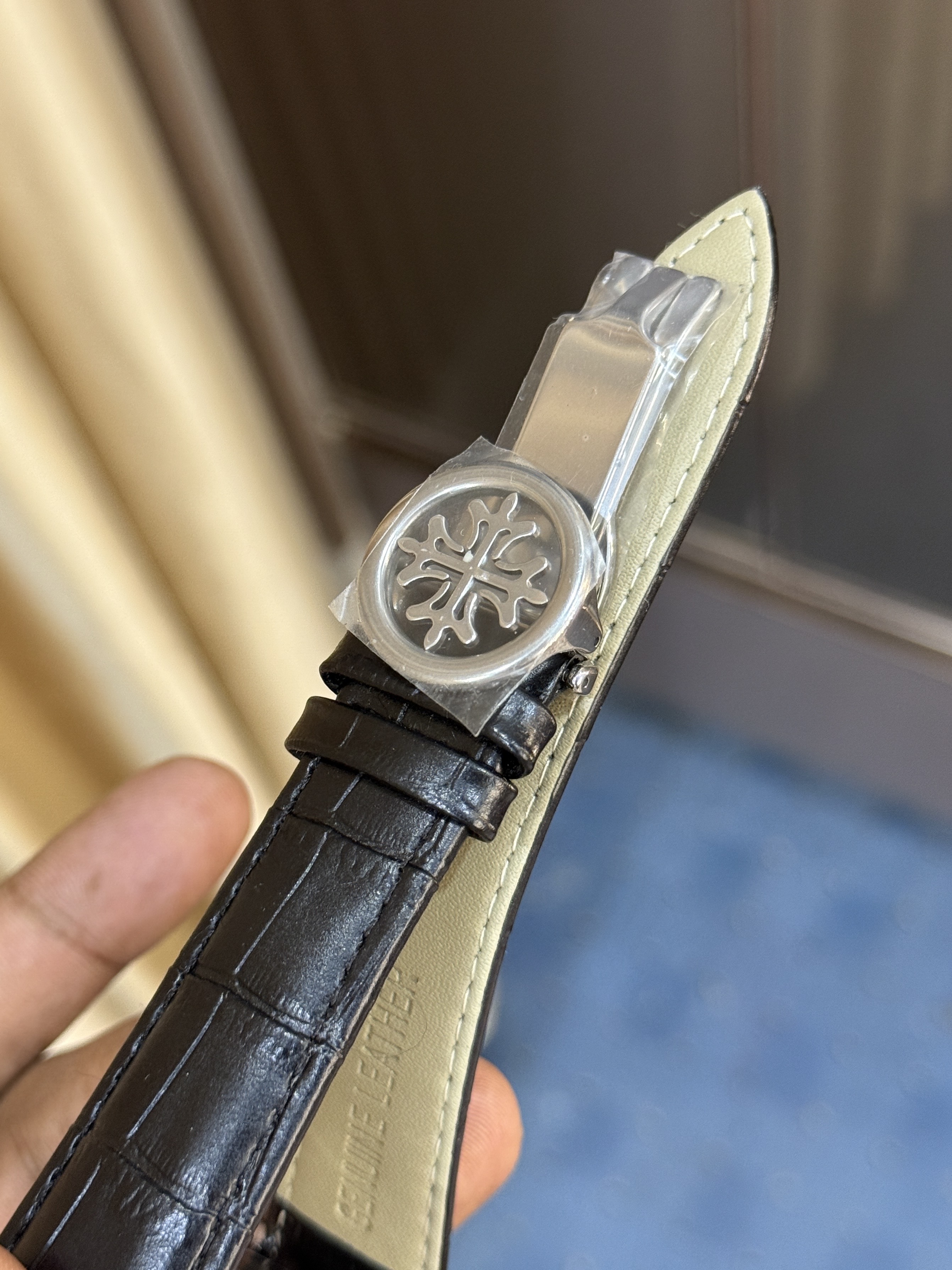 Patek Philippe Belt Chronograph (Black-Silver)_img_1