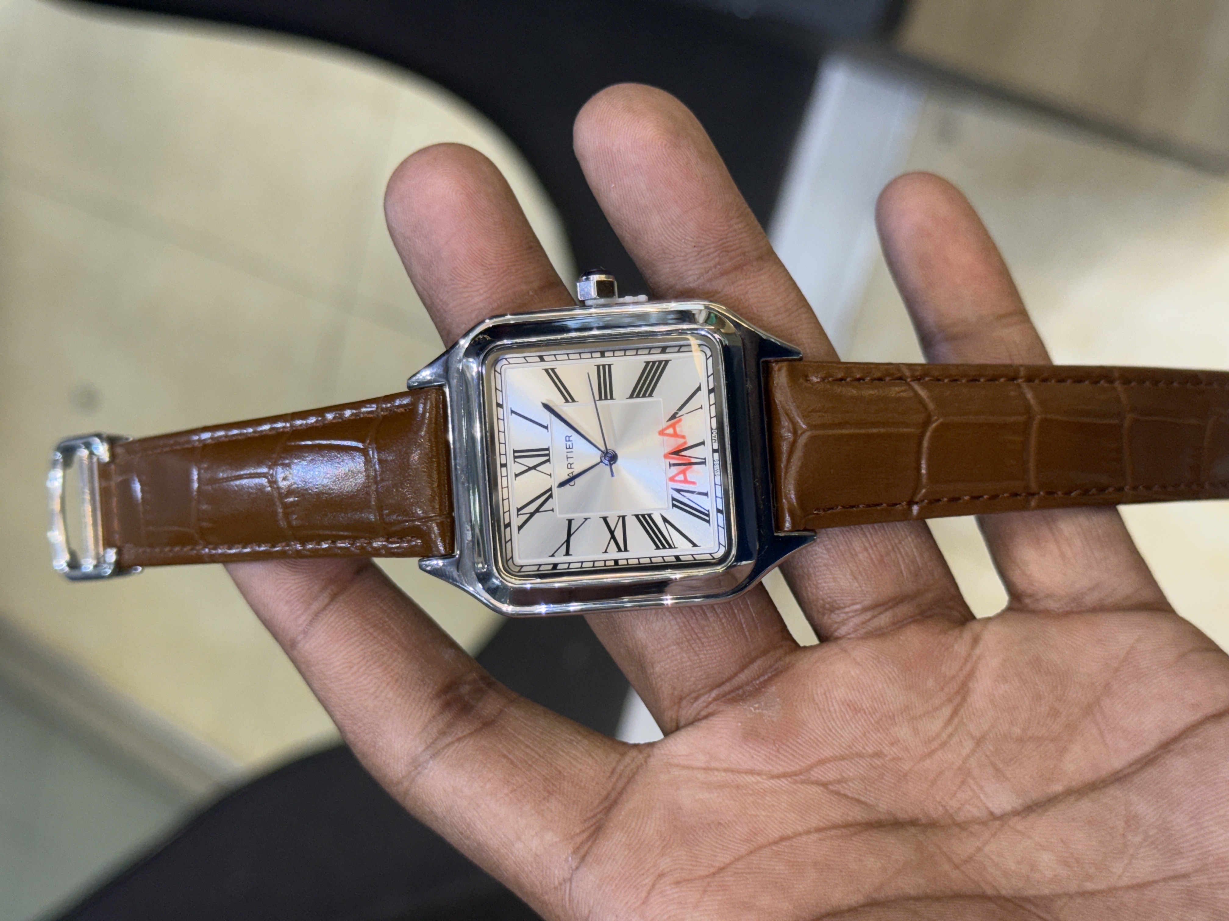 Cartier Square Santos Watch (Brown)_img_2