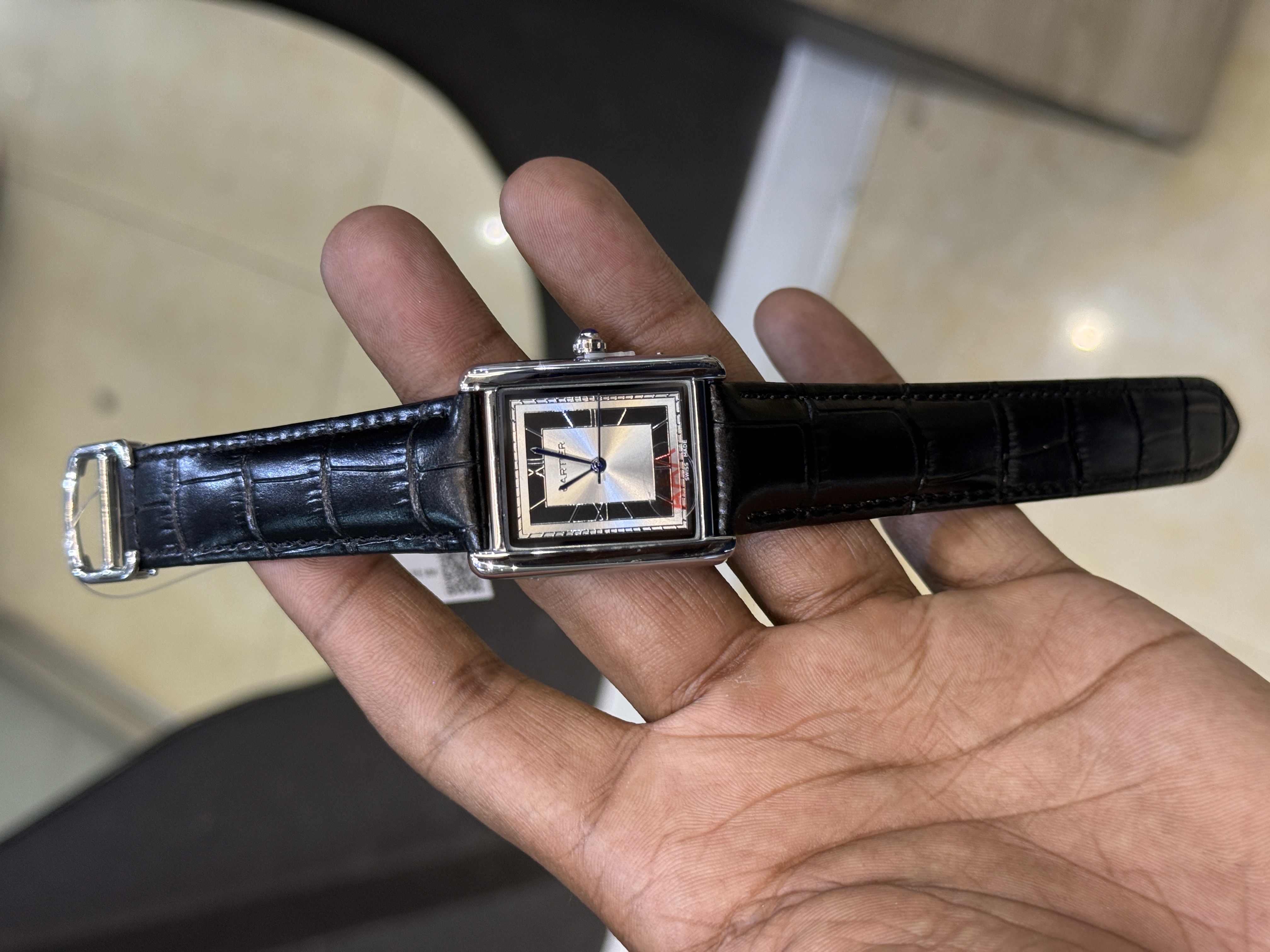 Cartier Tank Watch Model-2 (Black)_img_1