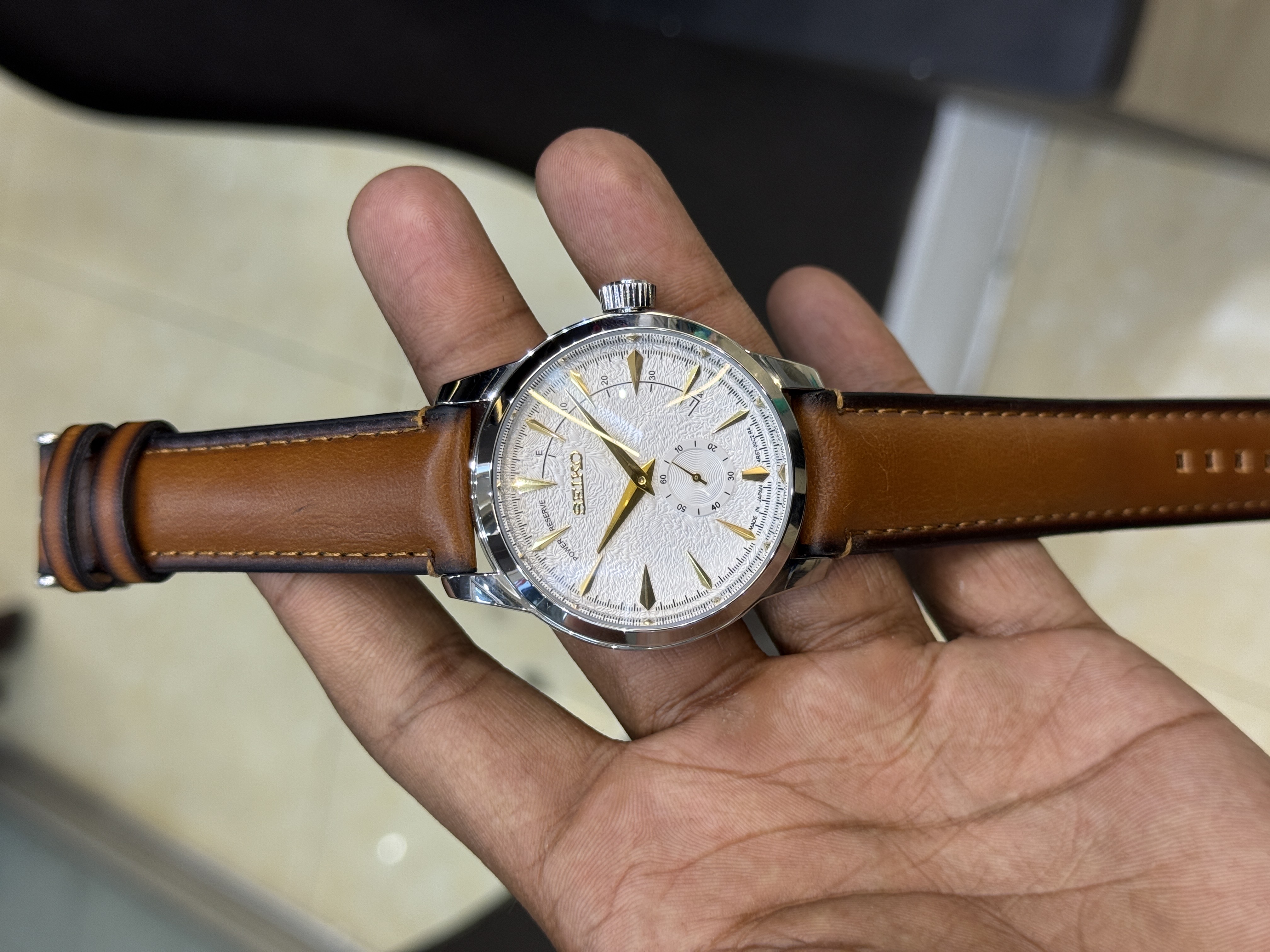 Seiko Presage Blet (Brown-White)