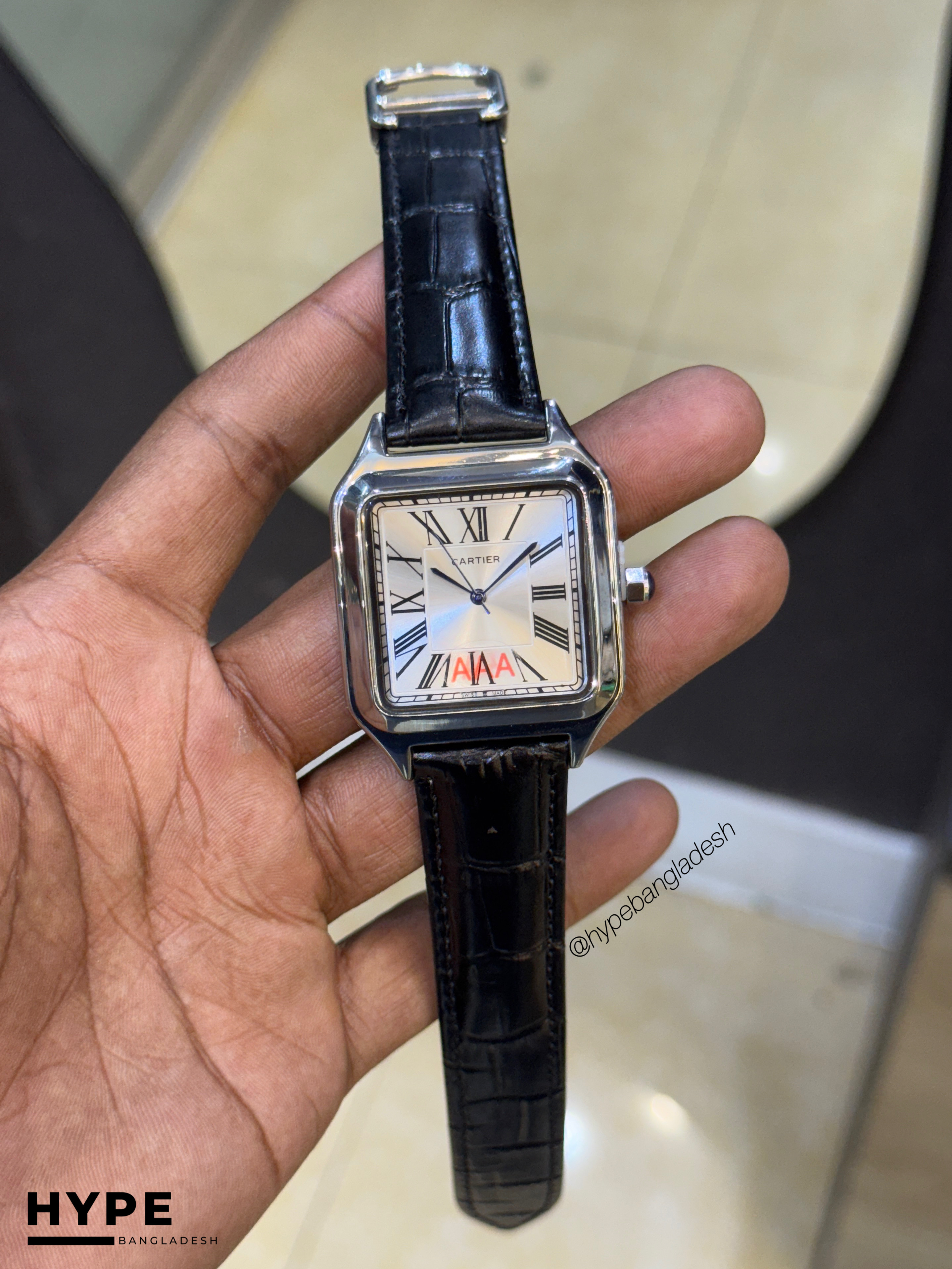 Cartier Square Santos Watch (Black)