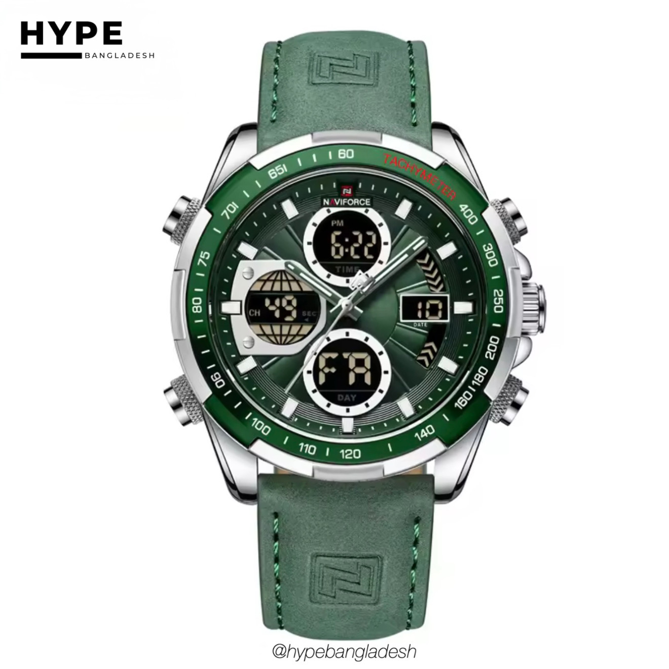 Naviforce 9208 - Green Silver