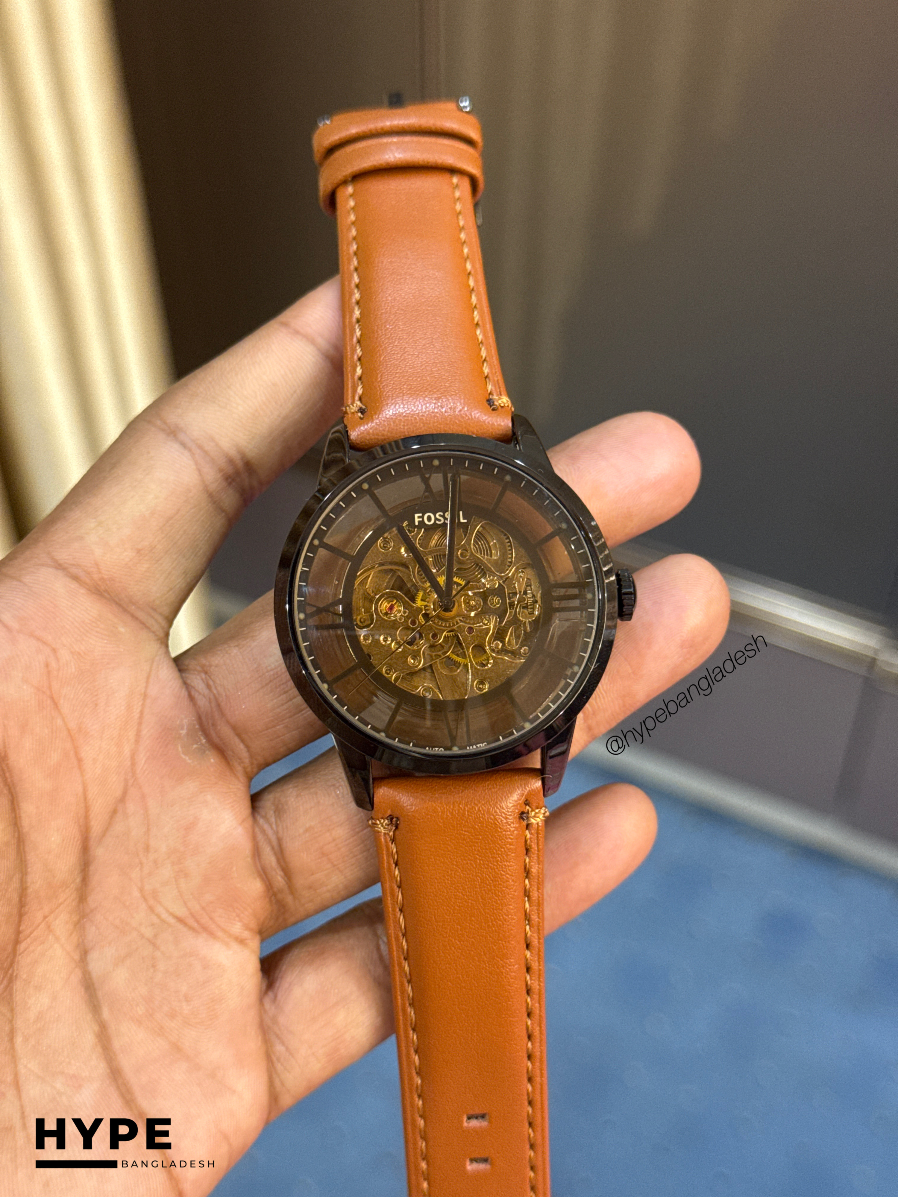 Fossil Transperent Automatic (Light Brown)