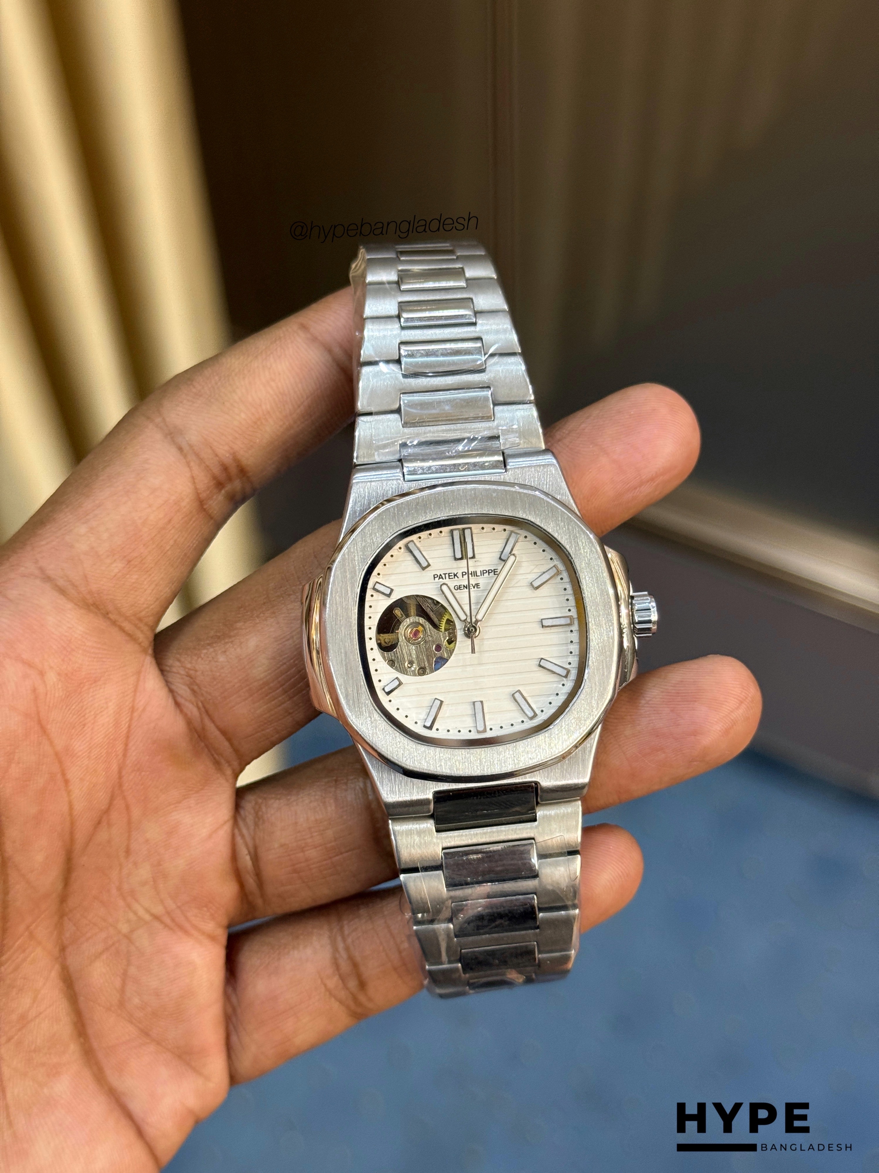 Patek Philippe Nautilus Semi AAA Open Heart Automatic (White)