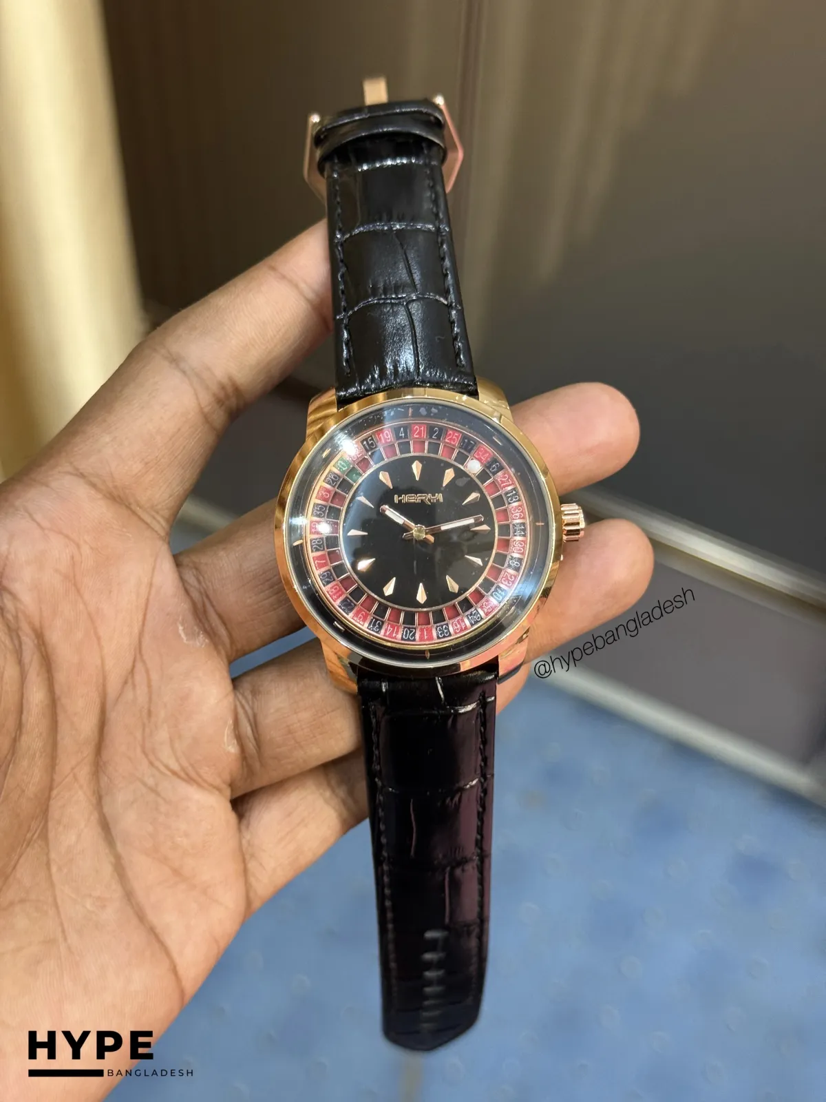 HERYI Casino Watch (Black-Rosegold)