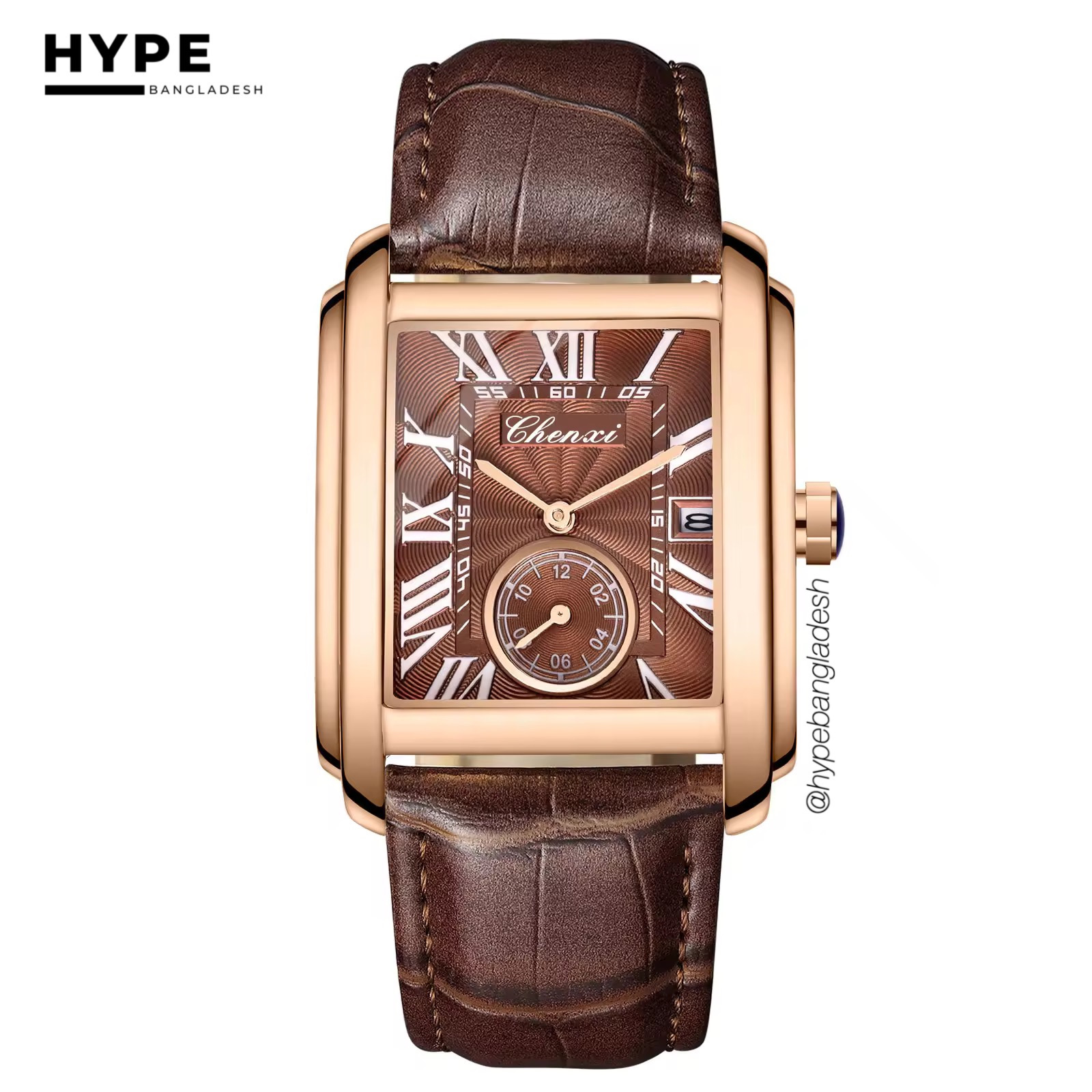 Chenxi Tank Watch (Brown)