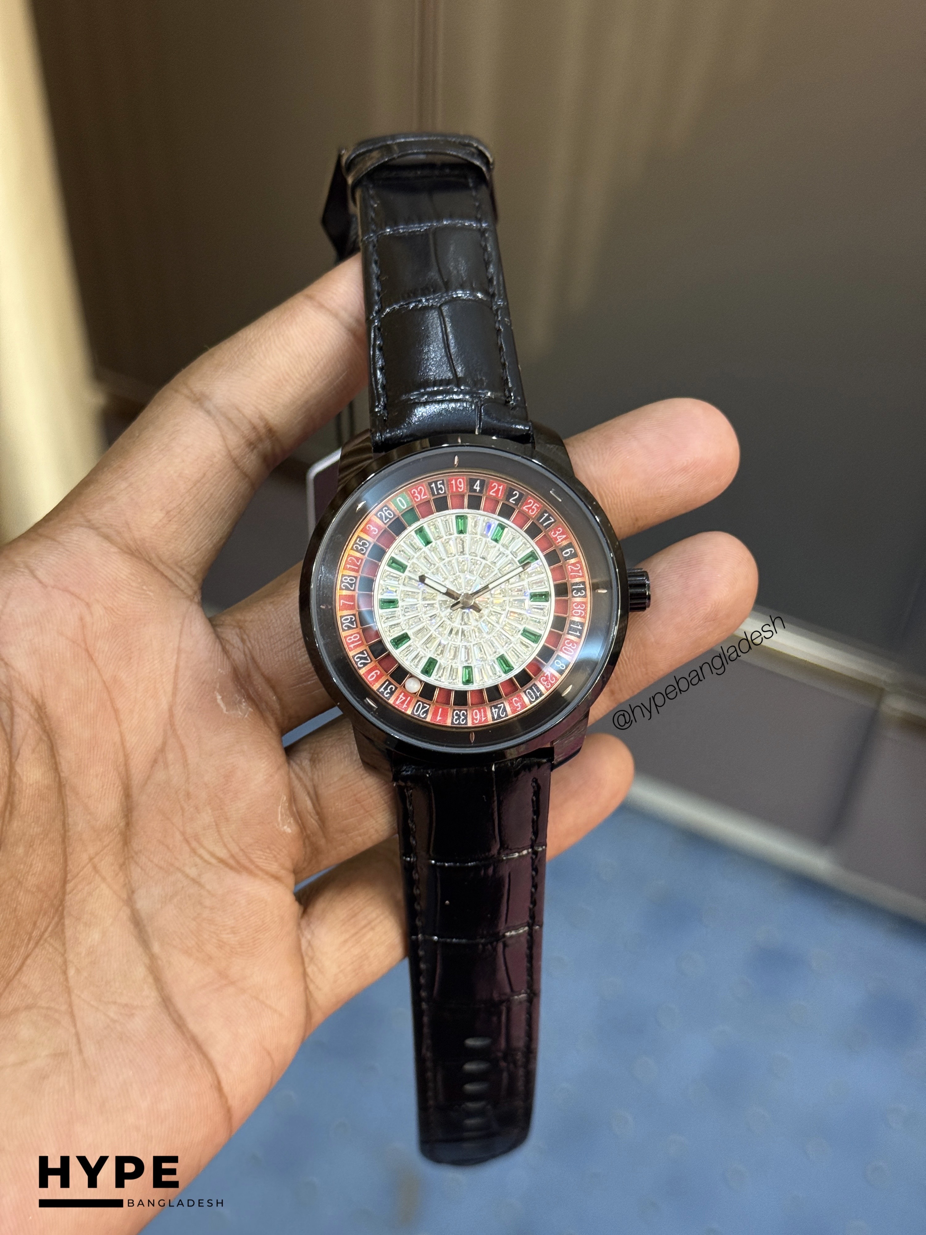 HERYI Casino Watch With Stone (Black)_img_0