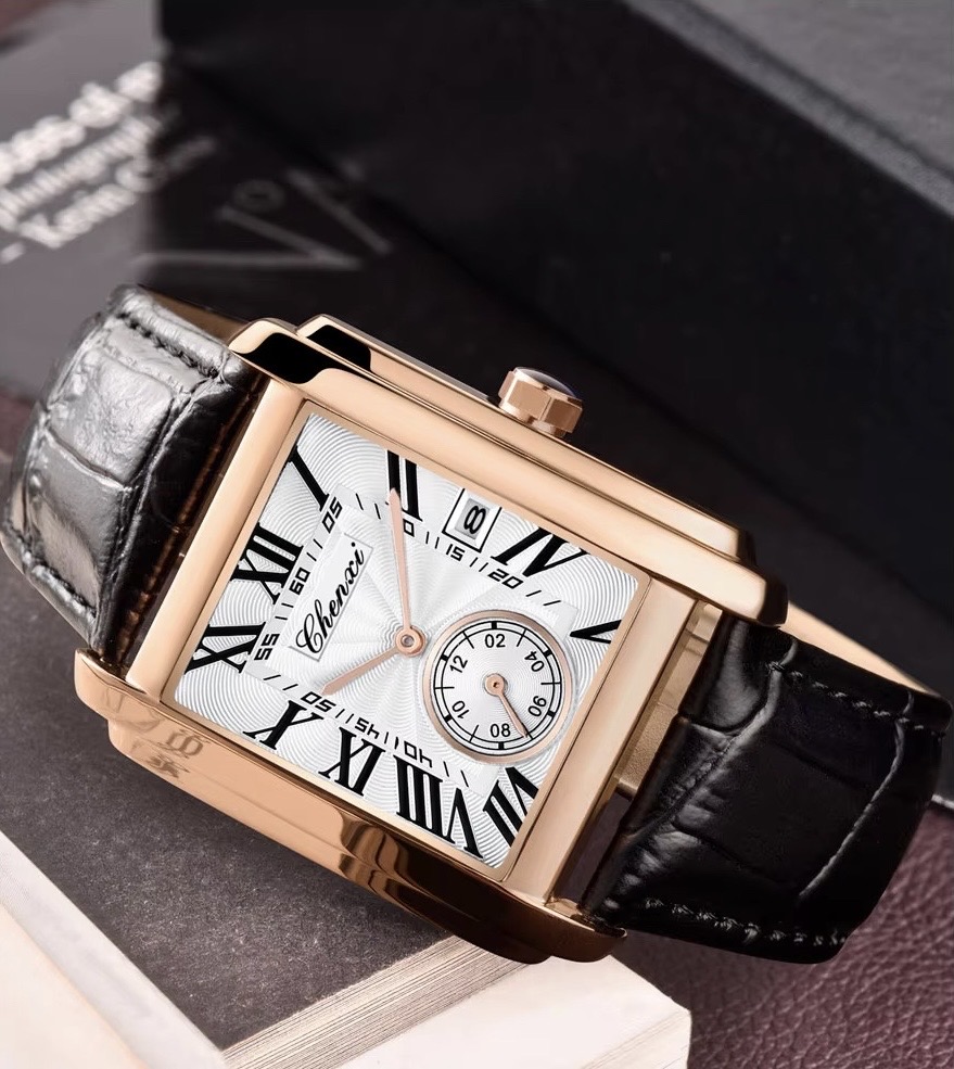 Chenxi CX-8216 Tank Watch (Rosegold-White)_img_1