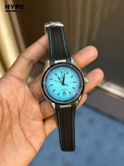 Omega Rubber belt Sea-Master Aqua Terra Quartz (Turquoise)_img_0