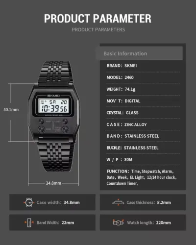 SKMEI 2460 Vintage Digital (Black)_img_3