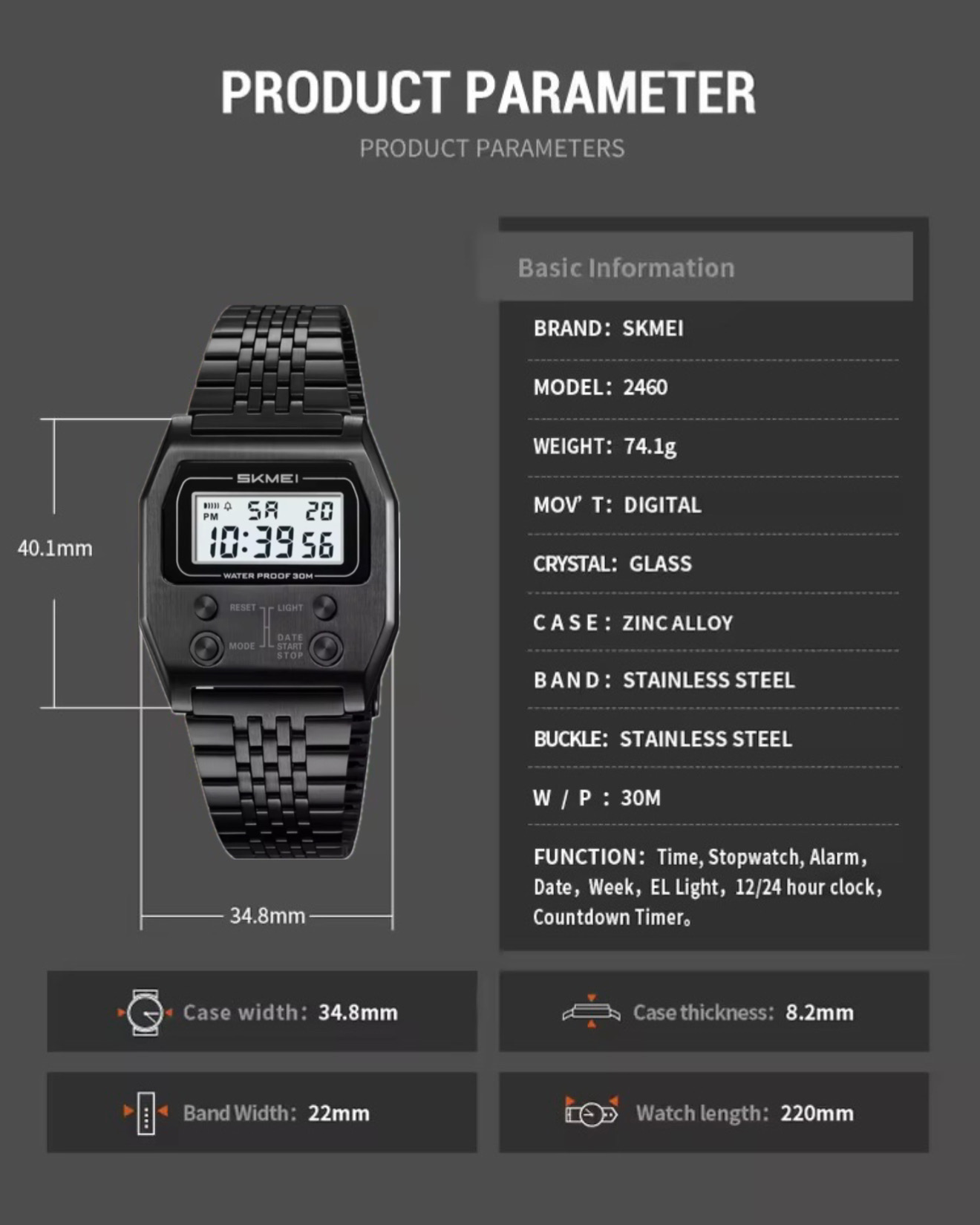 SKMEI 2460 Vintage Digital (Black)_img_3