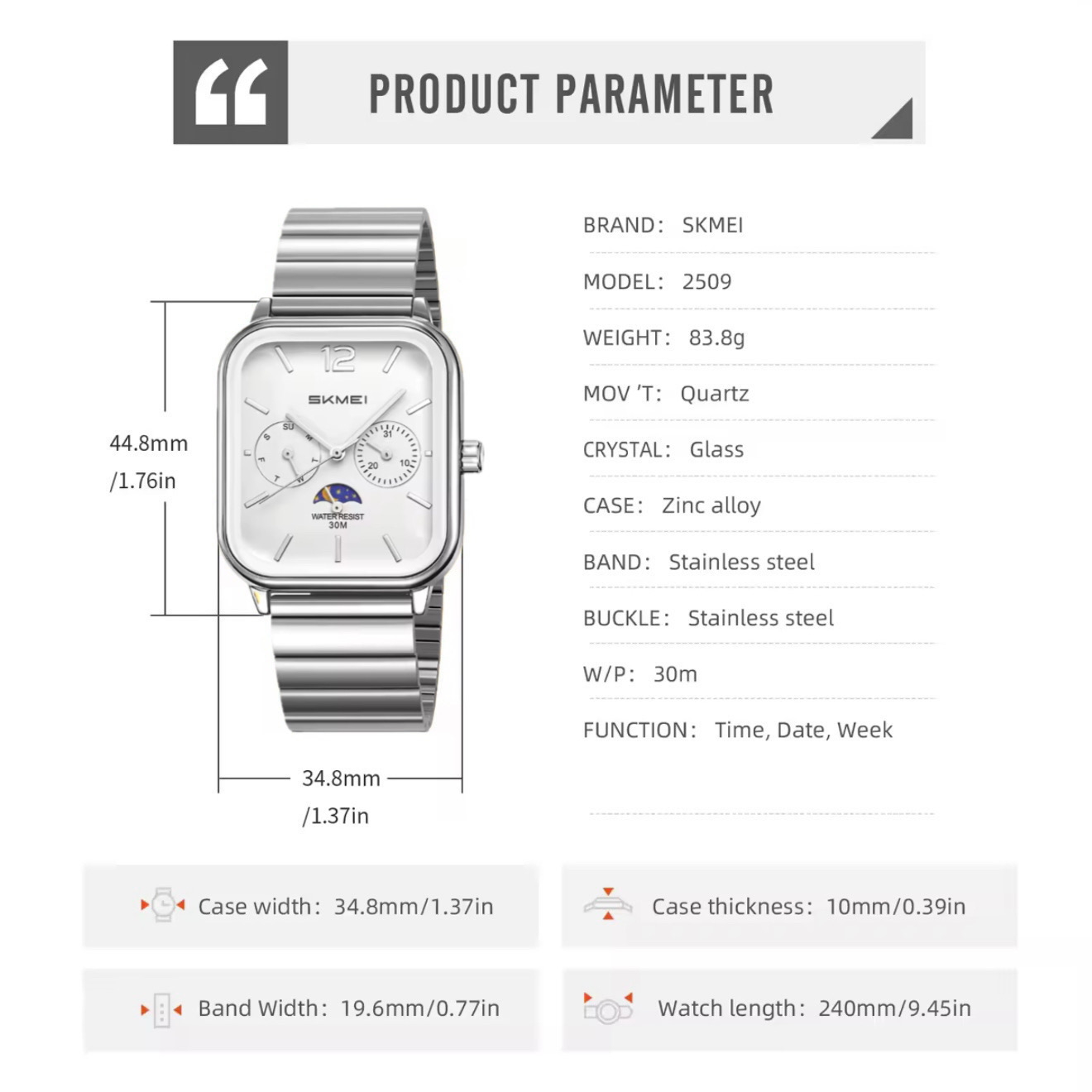 SKMEI 2509 Vintage Moonphase (White)_img_3