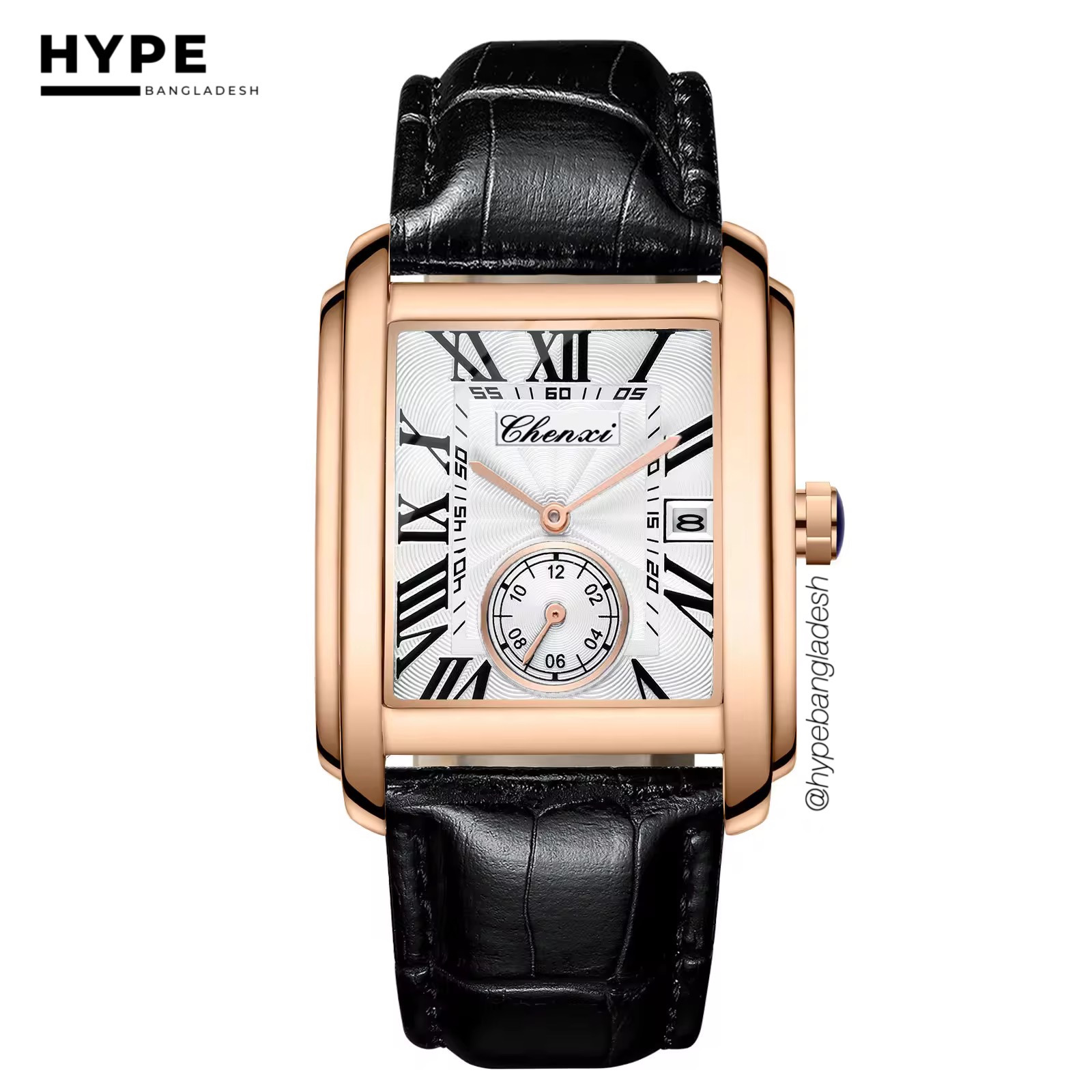 Chenxi Tank Watch (Rosegold-White)