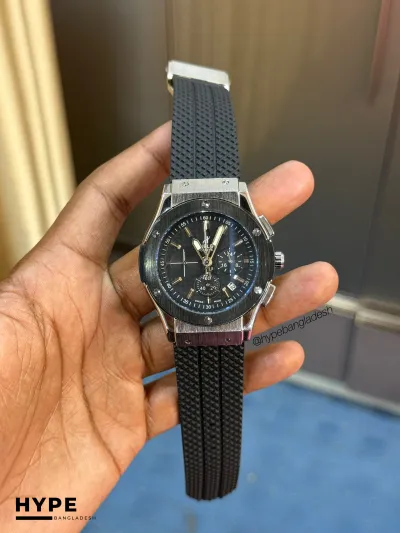 Hublot Big Bang Rubber belt (Silver-Black)_img_0