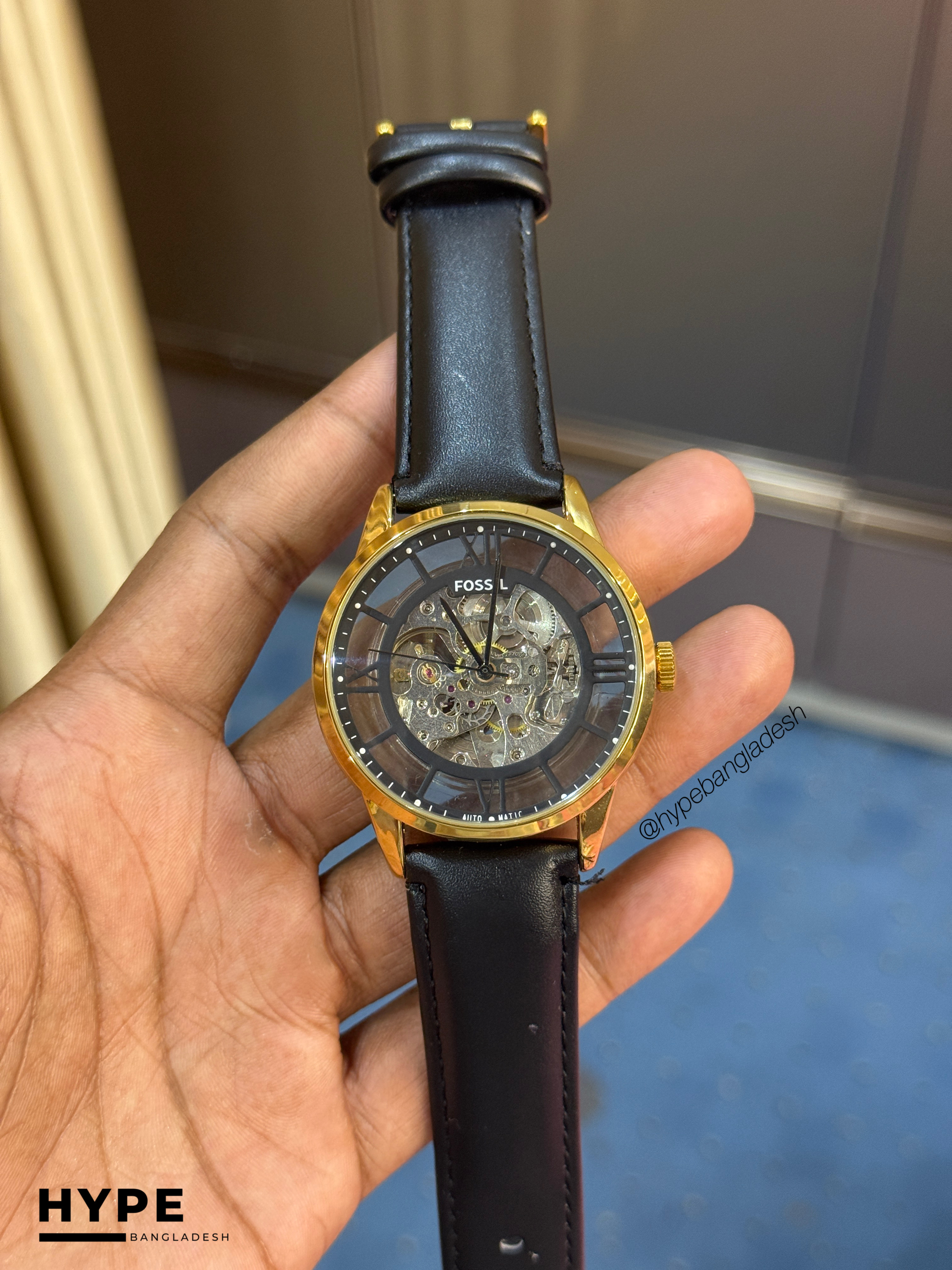 Fossil Transperent Automatic (Black-Gold)