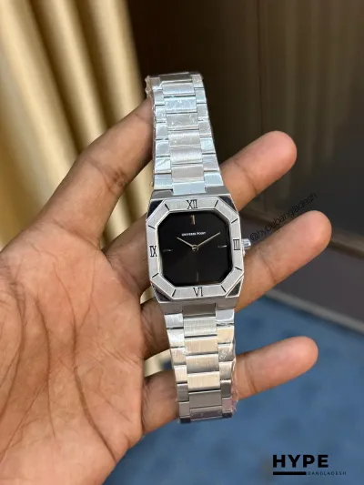 Universe Point Square Shape Quartz Watch For Men (Silver)_img_0