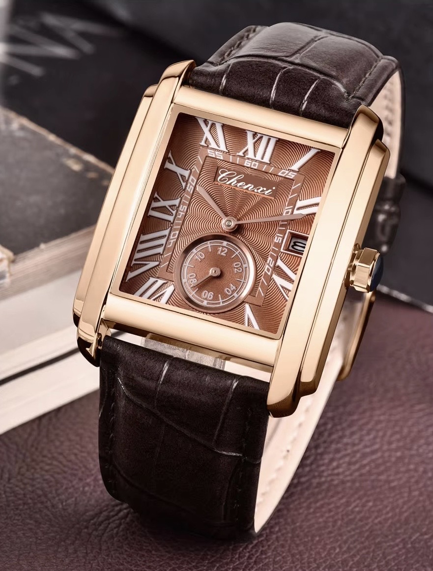 Chenxi CX-8216 Tank Watch (Brown)_img_1
