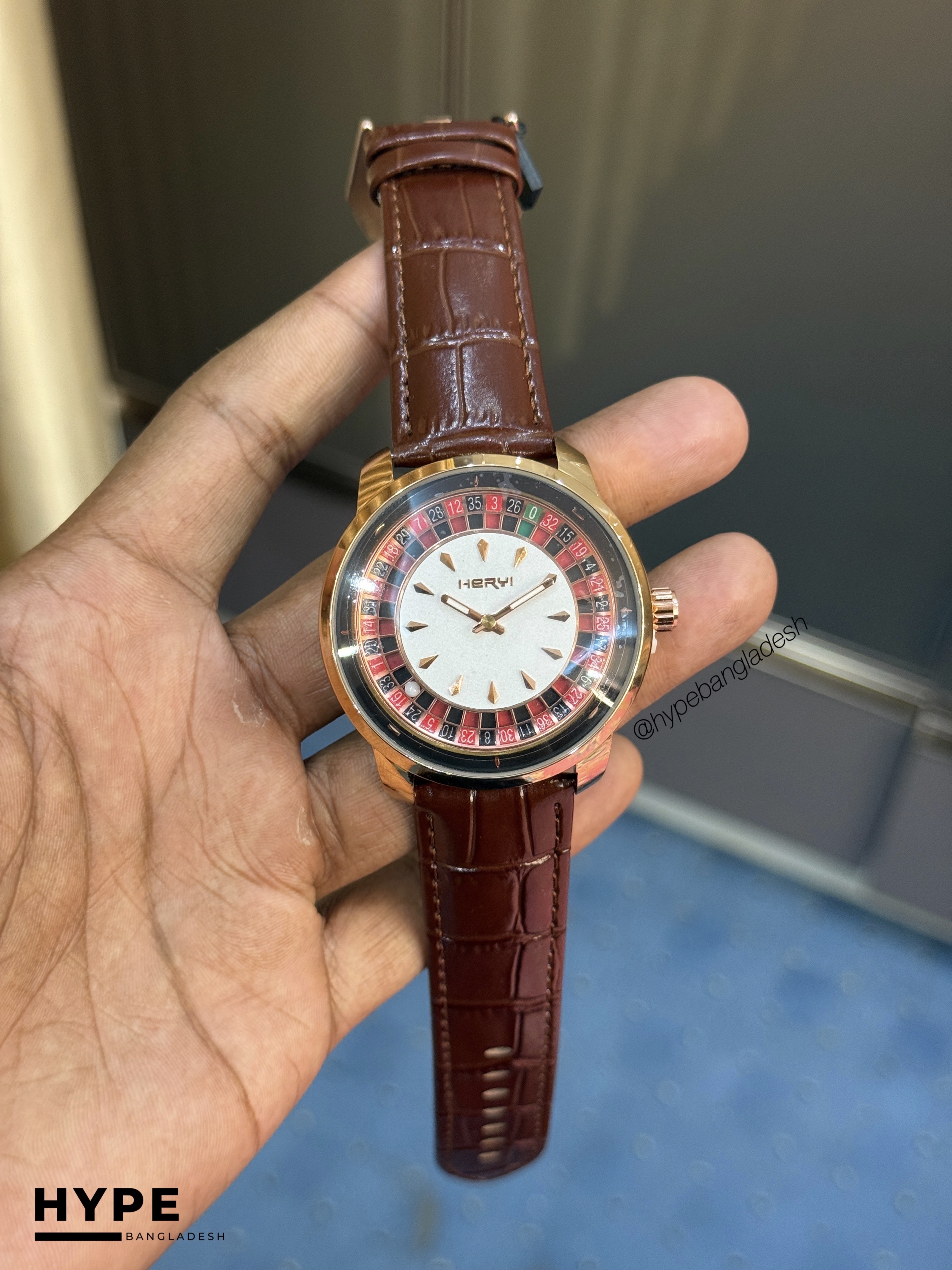 HERYI Casino Watch (Brown-White)
