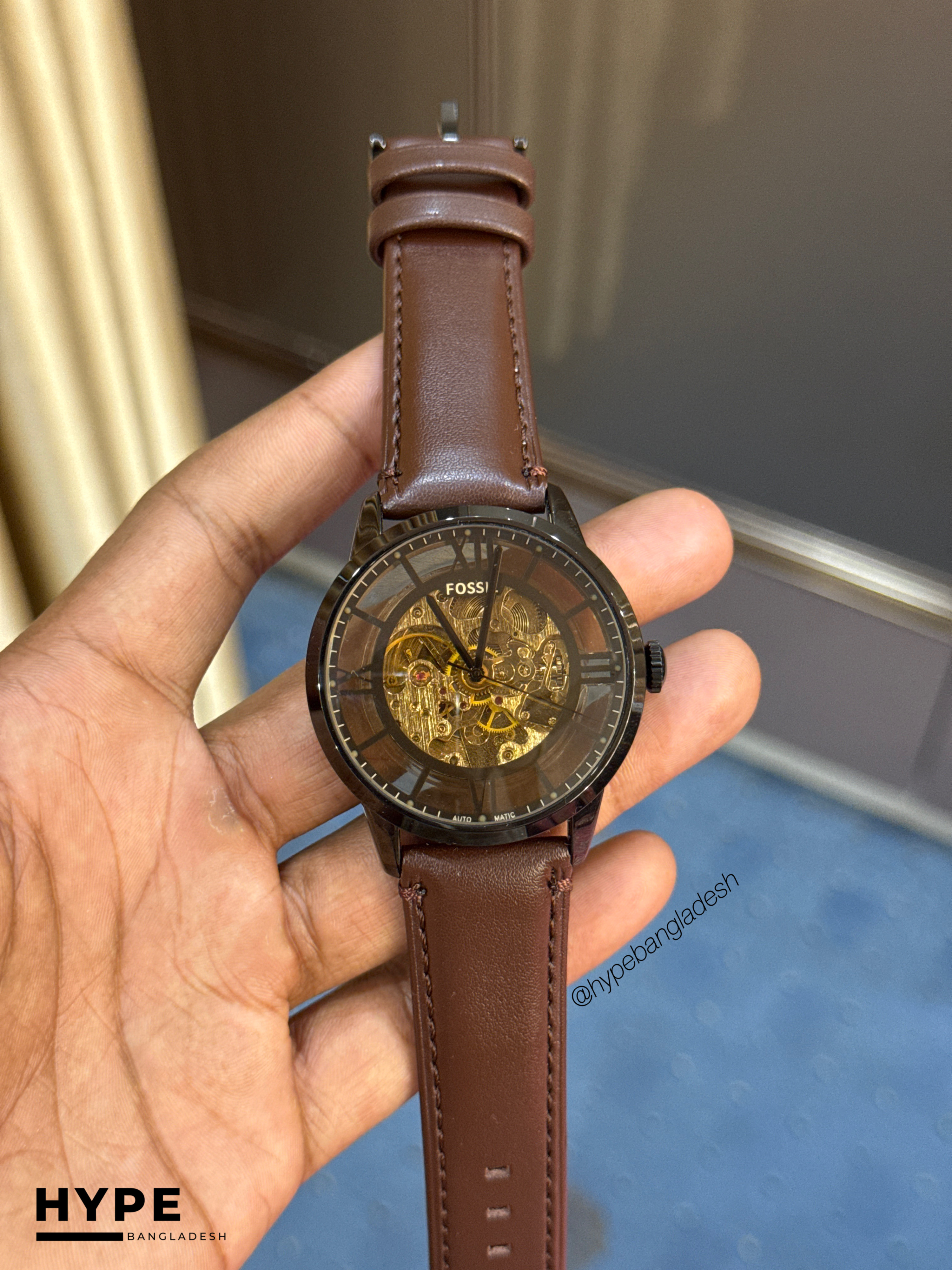 Fossil Transperent Automatic (Brown-Black)