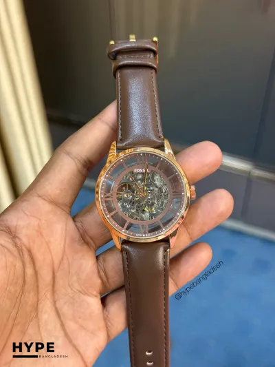 Fossil Transperent Automatic (Brown-Rosegold)_img_0