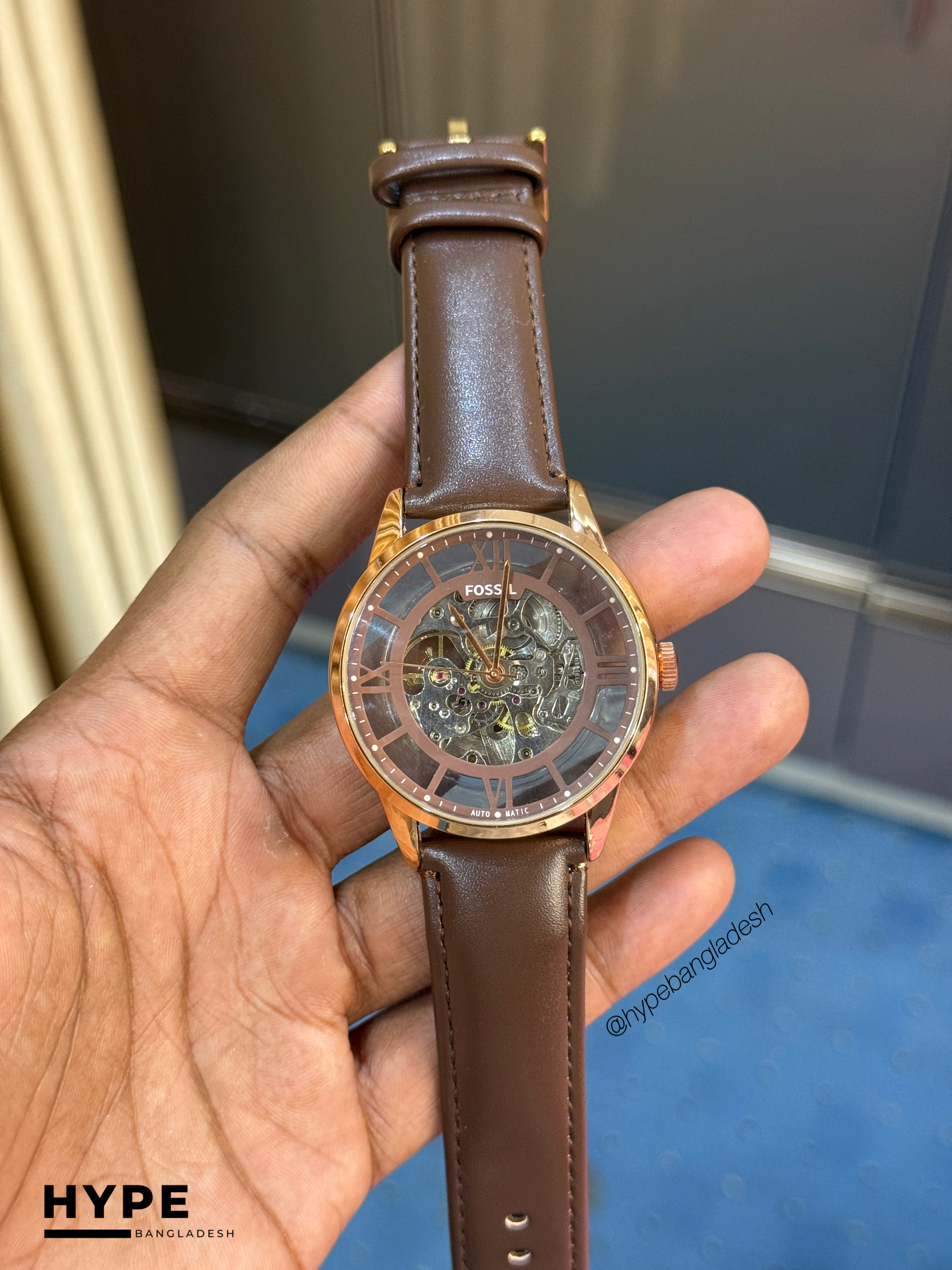 Fossil Transperent Automatic (Brown-Rosegold)