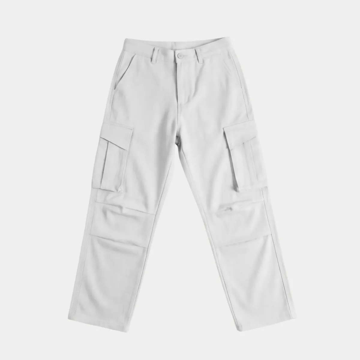 Baggy-Fitted Cargo Pants - Off White