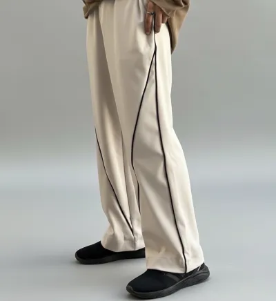 straight-fitted joggers - Off white_img_1