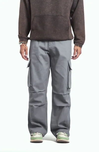Baggy-fitted Cargo Pants - Grey_img_2