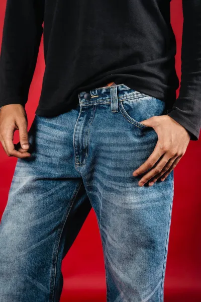 Bootcut-Fitted Denim - Blue_img_1