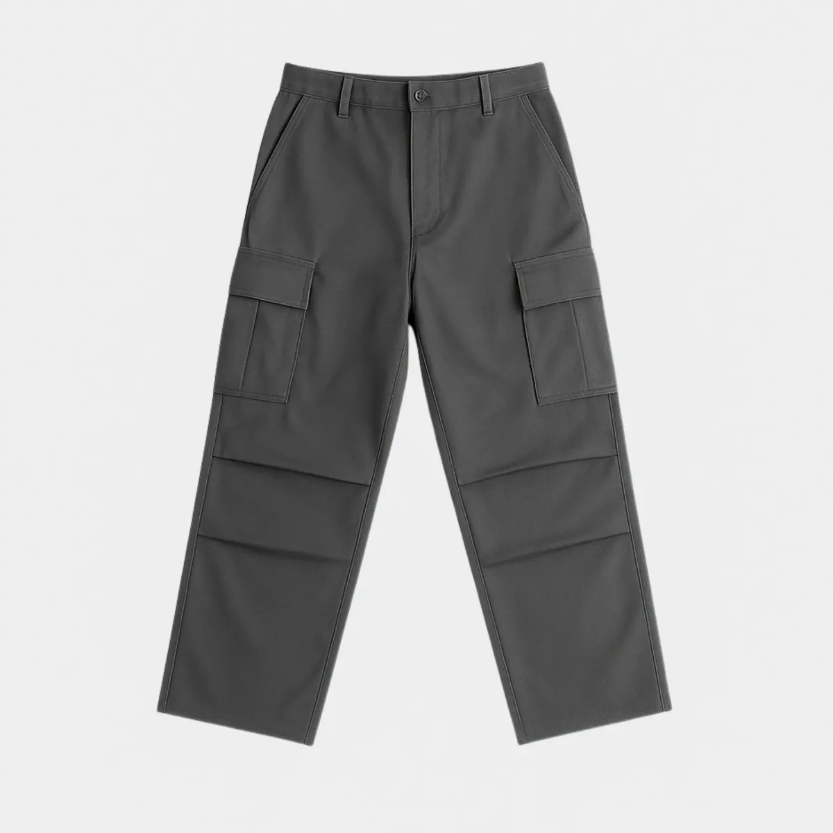 Baggy-fitted Cargo Pants - Grey