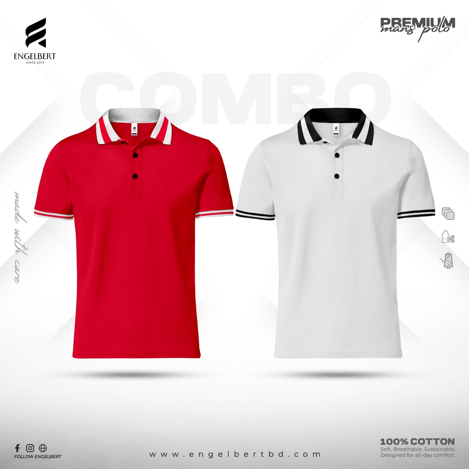2 Pieces Combo-2 Deal Premium Polo T-Shirts 💥_img_0
