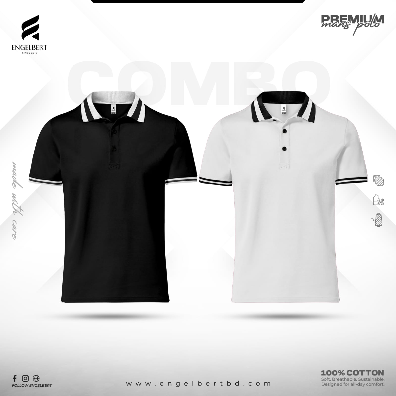 2 Pieces Combo-3 Deal Premium Polo T-Shirts 💥_img_0