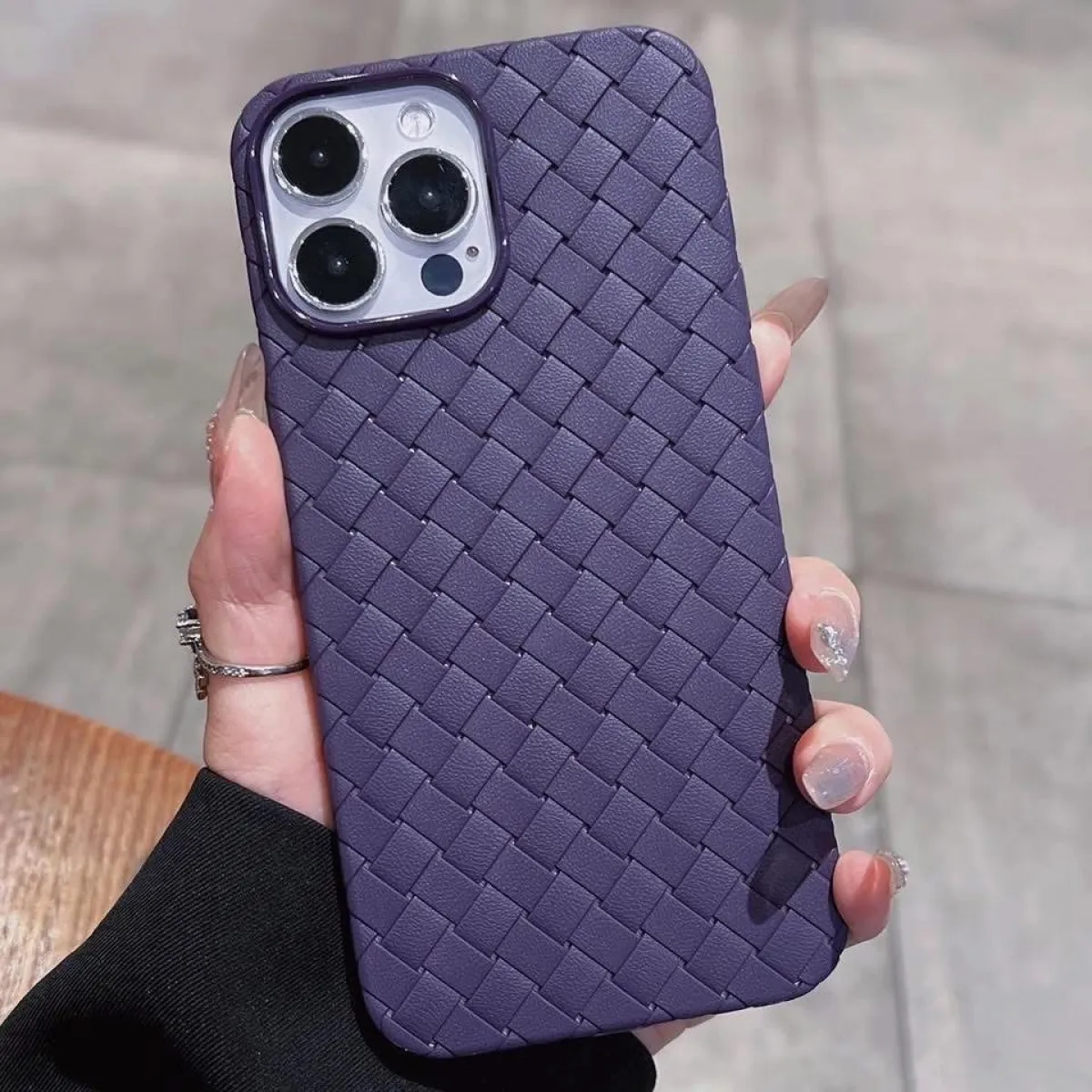 iPhone Woven Silicon Case (Purple) - Image 1