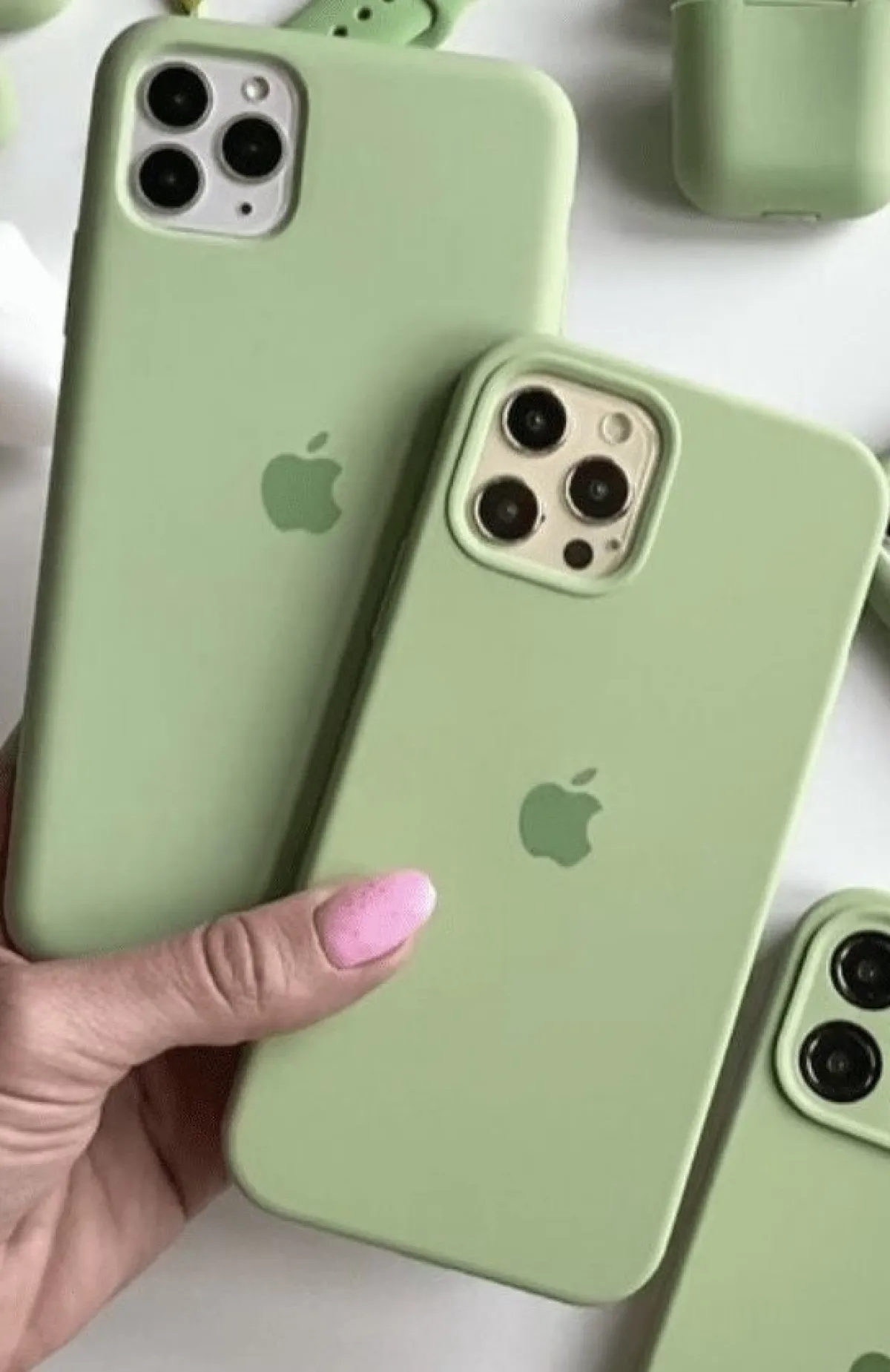 iPhone Silicon Cover (Mint lemon) - Image 1