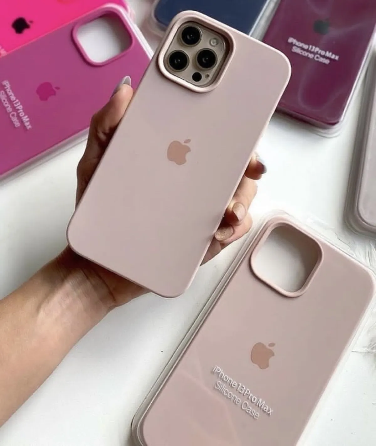 iPhone Silicon Cover (Sand Pink) - Image 1