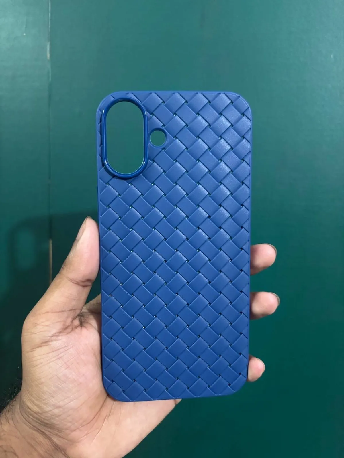 iPhone Woven Silicone Case (Blue) - Image 2