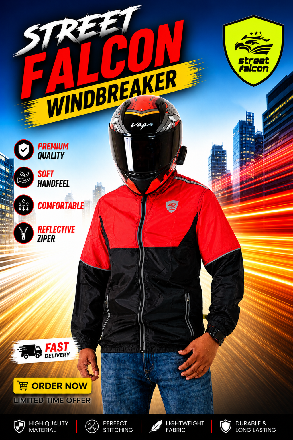 STREET FALCON WINDBREAKER- RED OXIDE_img_0
