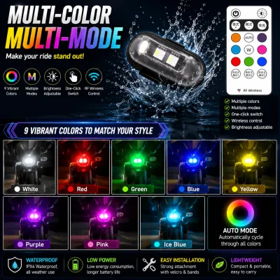 9-Color RGB Wireless Strobe Light with Remote Control_img_4