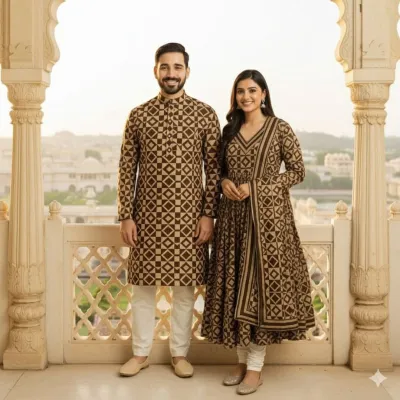 Eid Special Couple Panjabi Three Piece Combo_img_2