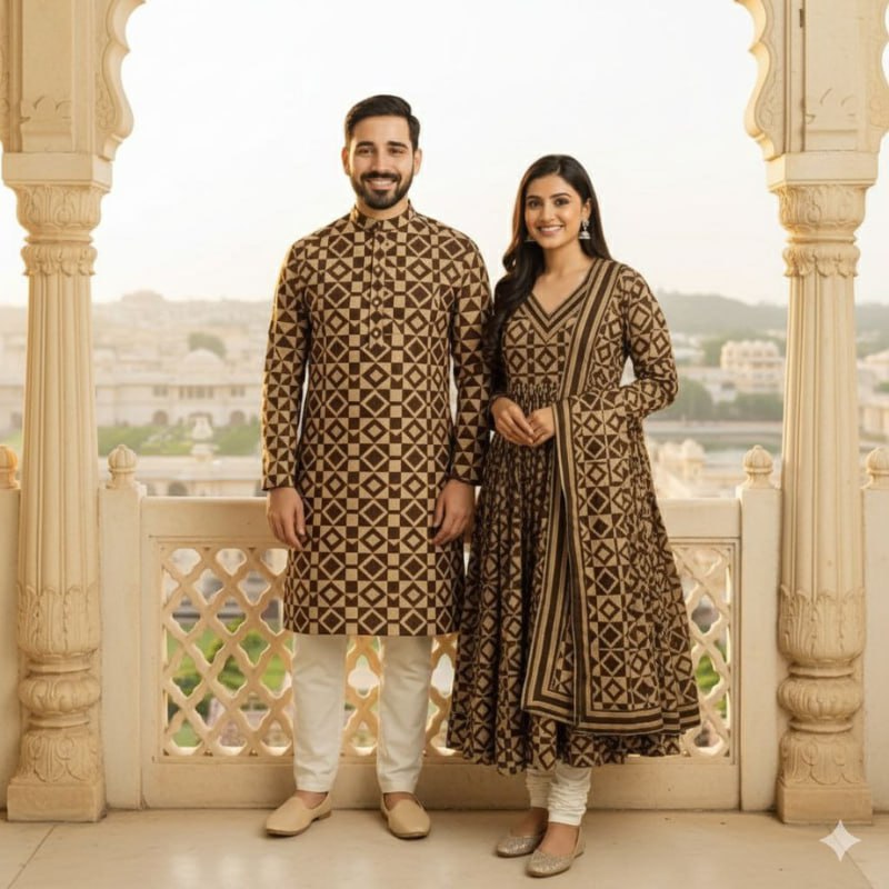 Eid Special Couple Panjabi Three Piece Combo_img_2