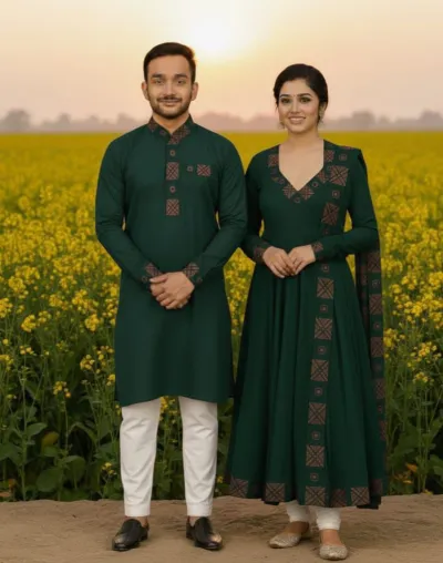 Eid Special Couple Panjabi Three Piece Combo_img_6
