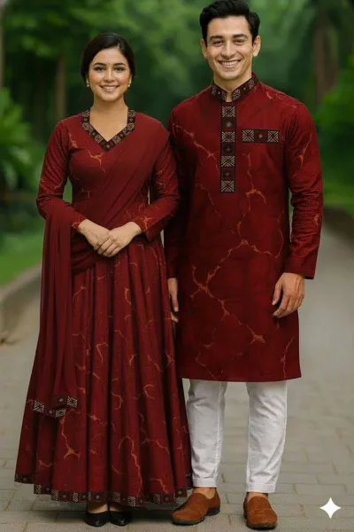Eid Special Couple Panjabi Three Piece Combo_img_5