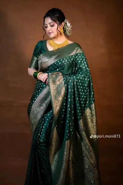 Jori Katan Saree With Blause Pcs_img_0