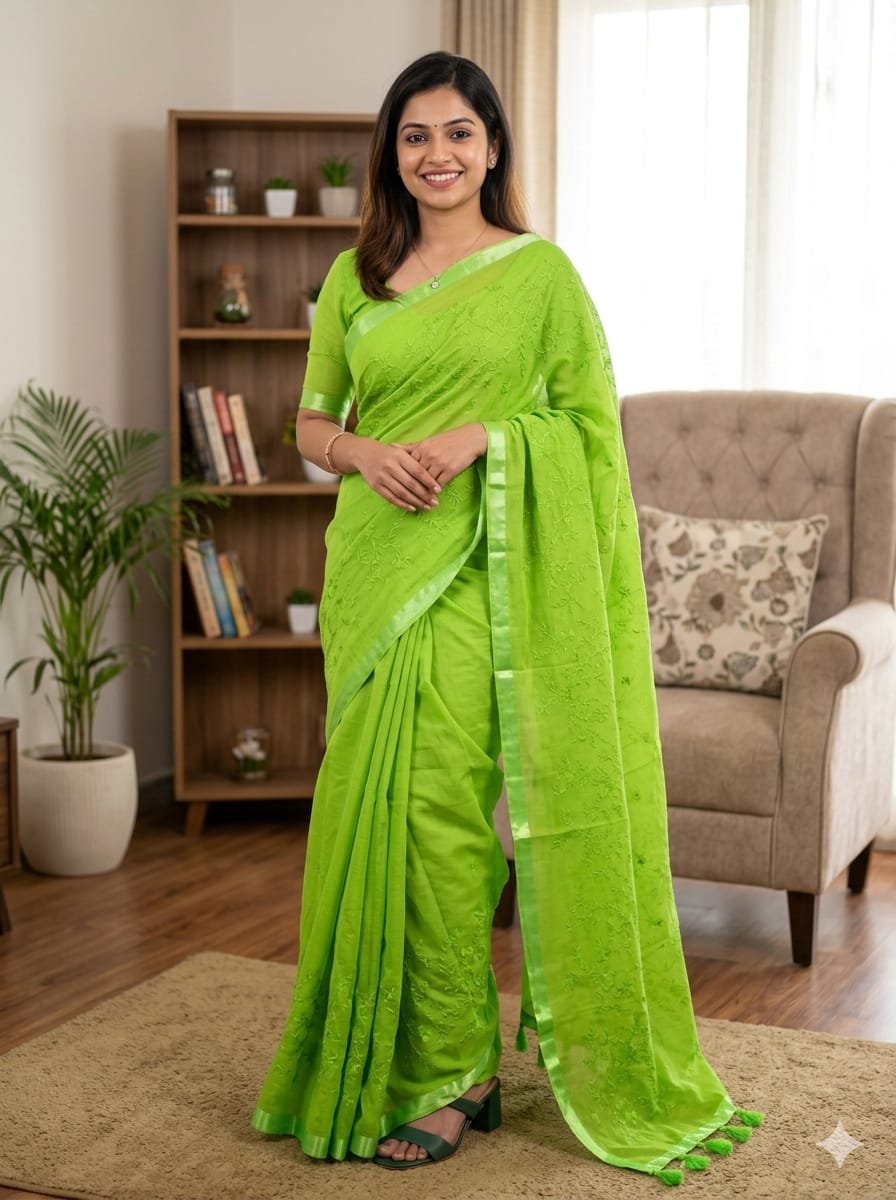 Embroidery Premium Half Silk Sharee_img_5