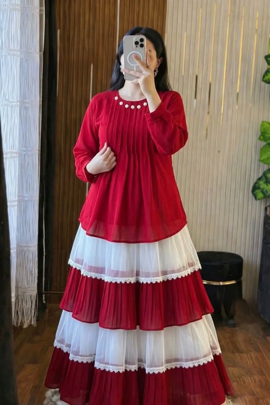 Trendy Ladies Tops and Skirt Set_img_1